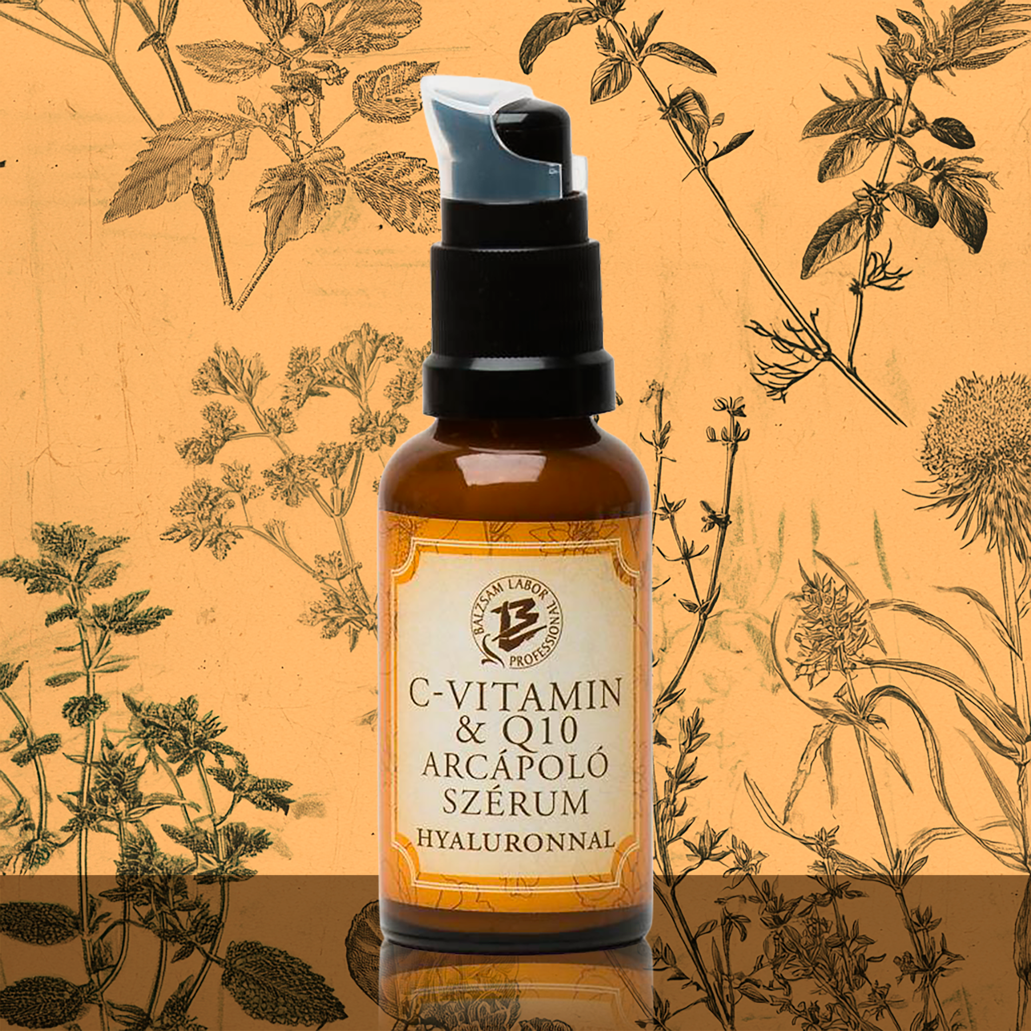 Vitamin C &amp; Q-10 facial serum with hyaluronic acid